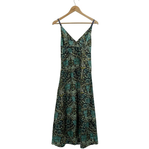 Vintage Dresses & Skirts - Vintage Y2k Derek Heart Floral Paisley Green Dress Size Large